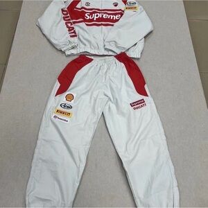 Supreme Ducati Red and White Racing Suit